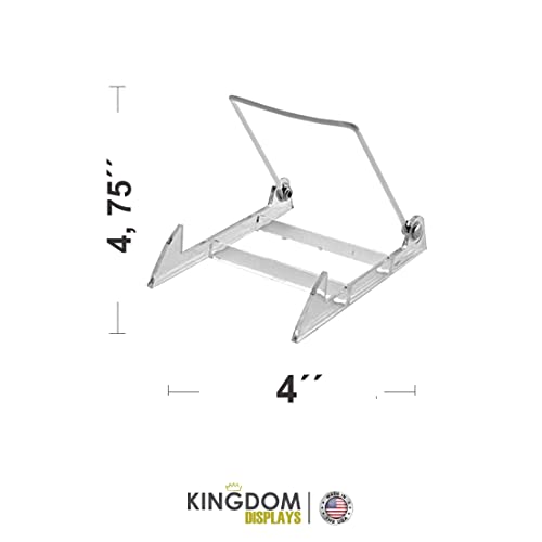 MADE IN USA 12-pack Sturdy & Durable Adjustable Acrylic Easels to Display Unnoticeably Plates, Art, Pictures & More - Unique on the Market