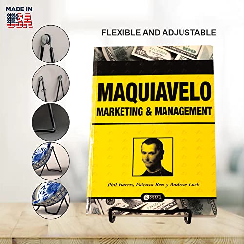 MADE IN USA 12-Pack Sturdy & Durable Adjustable Metal Easels to Display Books, Frames, Comics, Plates & More - Unique on the Market