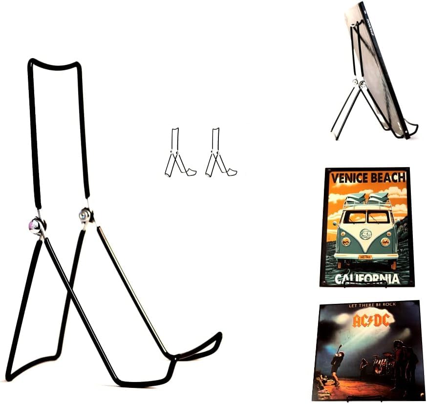 MADE IN USA 2-Pack Sturdy & Durable Adjustable Metal Easels to Display Books, Frames, Comics, Plates & More - Unique on the Market