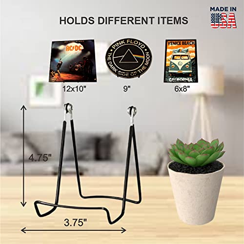 MADE IN USA 12-Pack Sturdy & Durable Adjustable Metal Easels to Display Books, Frames, Comics, Plates & More - Unique on the Market