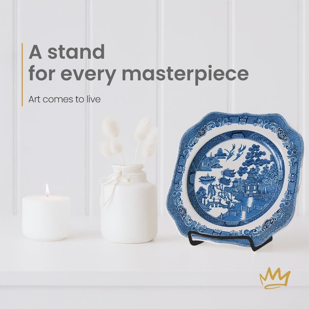 Adjustable Black Metal Easels in size 8.5"- Book Stand - Sturdy Plate Stand for Art, Pictures, Books, Frames - Unique on the Market