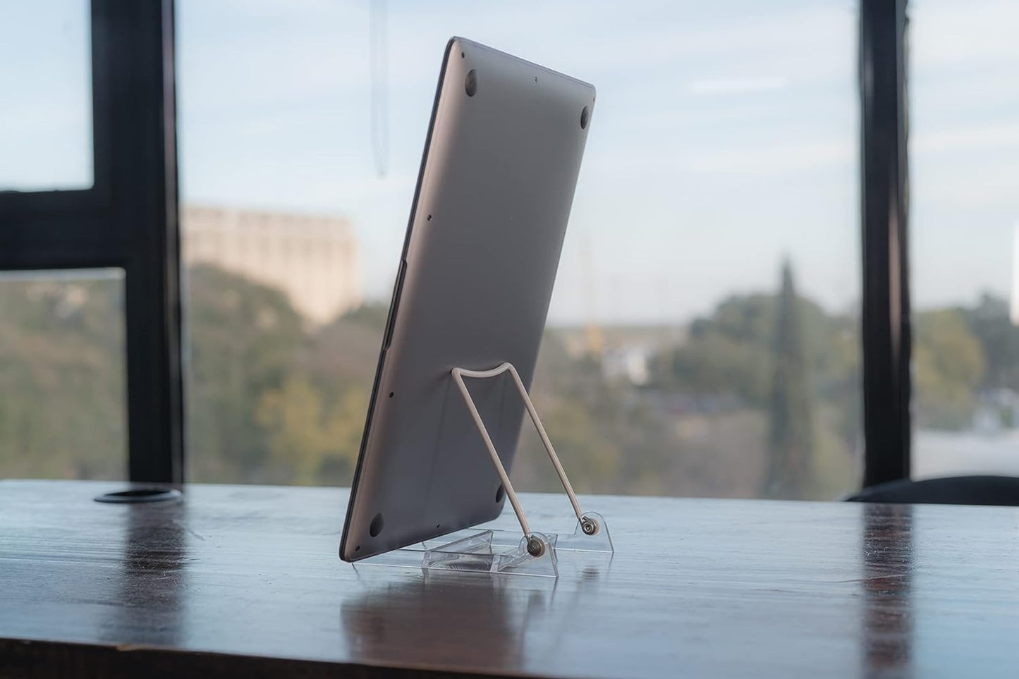 MADE IN USA 4-pack Sturdy & Durable Adjustable Acrylic Easels to Display Unnoticeably Plates, Art, Pictures & More - Unique on the Market