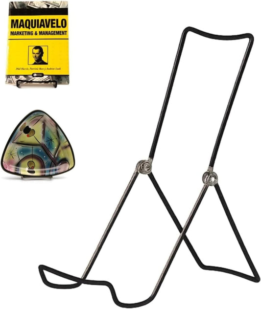 Adjustable Black Metal Easels in size 8.5"- Book Stand - Sturdy Plate Stand for Art, Pictures, Books, Frames - Unique on the Market