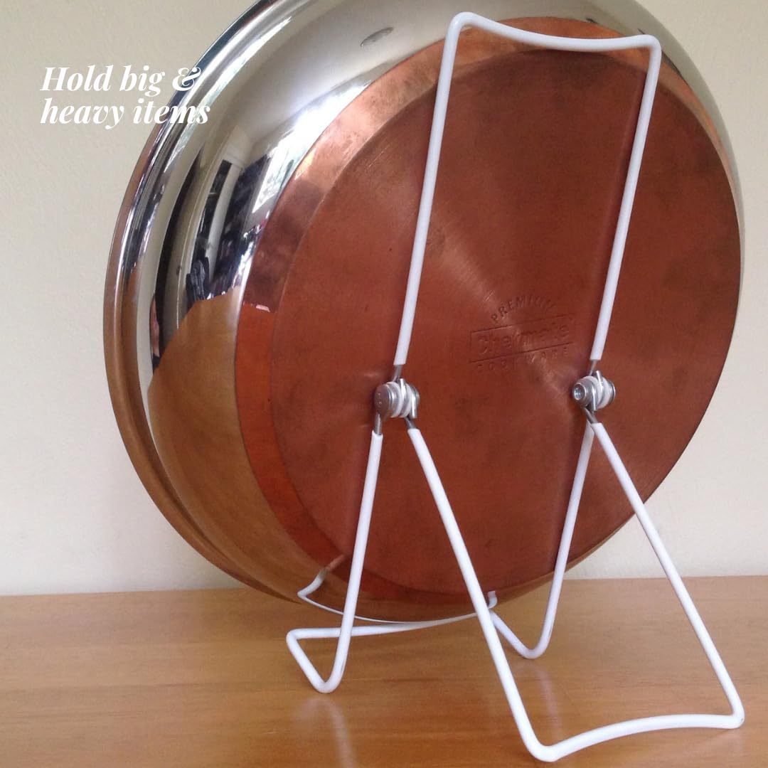 MADE IN USA 12-Pack Sturdy & Durable Adjustable White Metal Easels to Display Books, Frames, Comics, Plates & More - Unique on the Market
