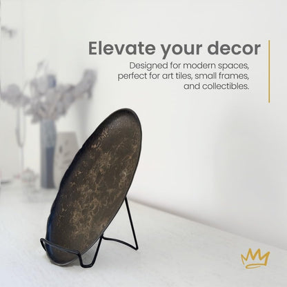 Adjustable Black Metal Easels in size 4.75"- Book Stand - Sturdy Plate Stand for Art, Pictures, Books, Frames - Unique on the Market