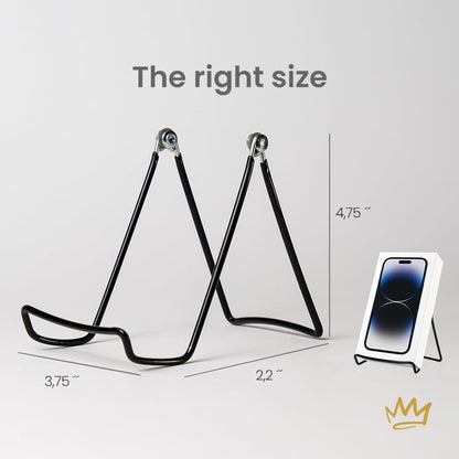 Adjustable Black Metal Easels in size 4.75"- Book Stand - Sturdy Plate Stand for Art, Pictures, Books, Frames - Unique on the Market