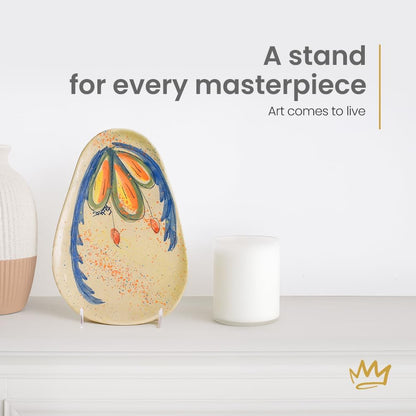 Adjustable Acrylic Easels In 4.75" - Plate Stand - Sturdy Book Stand for Art, Pictures, Plates, Frames - Unique on the Market