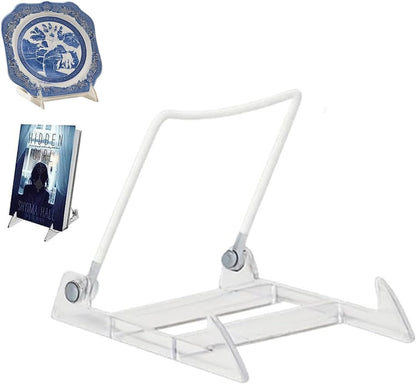 Adjustable Acrylic Easels Size in 3.5" - Plate Stand - Sturdy Book Stand for Art, Pictures, Plates, Frames - Unique on the Market