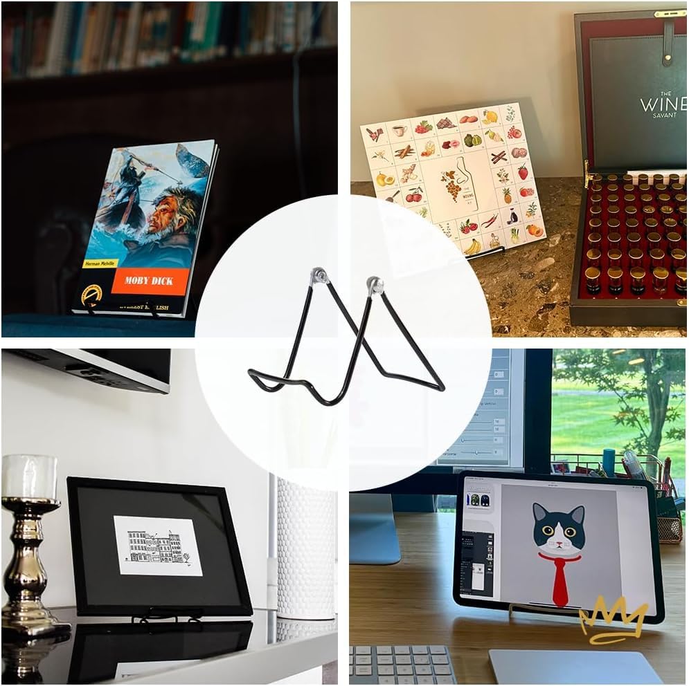 Sturdy & Durable Adjustable Metal Easels in 3.25" to Display Books, Frames, Comics, Plates & More - Unique on the Market