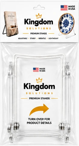6.25″ Acrylic & Metal Stand — retail two-pack packaging